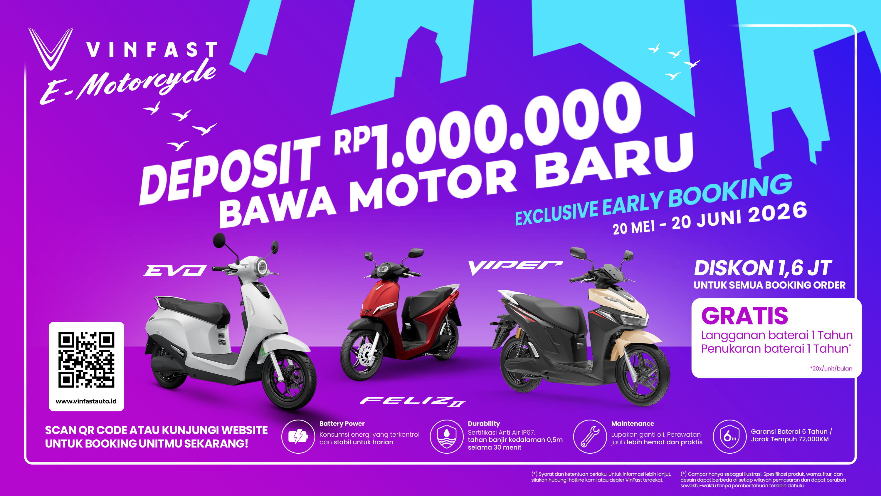 Secure Your Quote! Be the First to Own a VinFast e-Motorcycle Through the Early Booking Program
